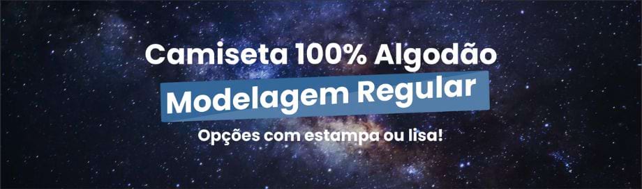 camiseta 100% algodão