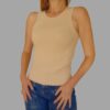 Blusa Regata Feminina Canelada de Viscose Nude - Image 4